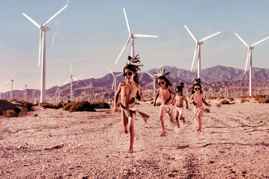Cara Romero, Evolvers, 2019, limited edition archival fine art photograph printed by the artist on Legacy Platine paper, 15 x 48 in.
