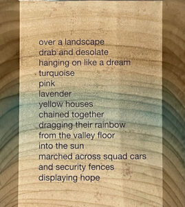 Tia Blassingame, Colored: A Handbook, Primrose Press: 2020, persimmon-dyed paste paper, letterpress and digital printing, original poetry, persimmon-dyed wooden container
5.5 x 8 in., Courtesy of Bainbridge Island Museum of Art, Cynthia Sears Collection